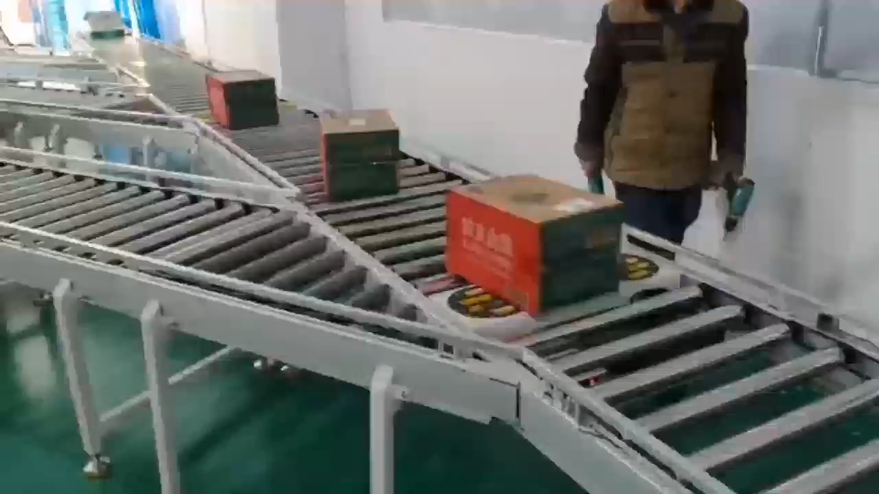 45° Angled Transfer Conveyor for Carton Sortation