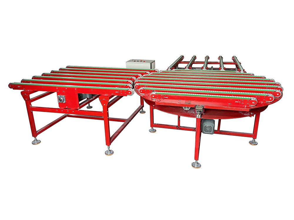 90 Degree Rotary Table Industrial Slat Chain Conveyor