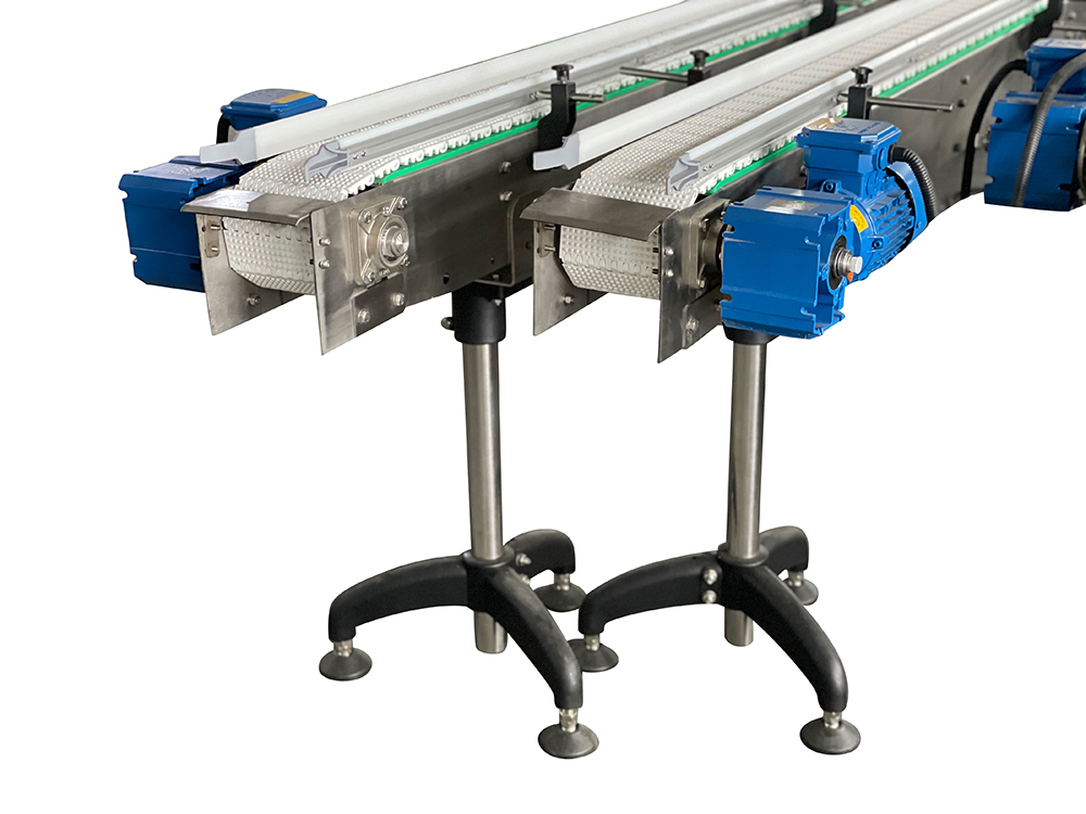 China Professional White Food Grade Industrial Slat Conveyor Factory