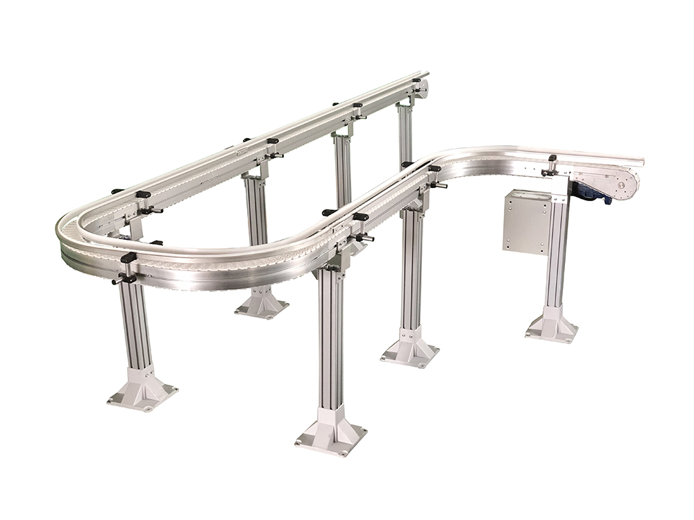 Aluminum Profile White Plastic Top Chain Conveyor Systems High Quality Supplier In China