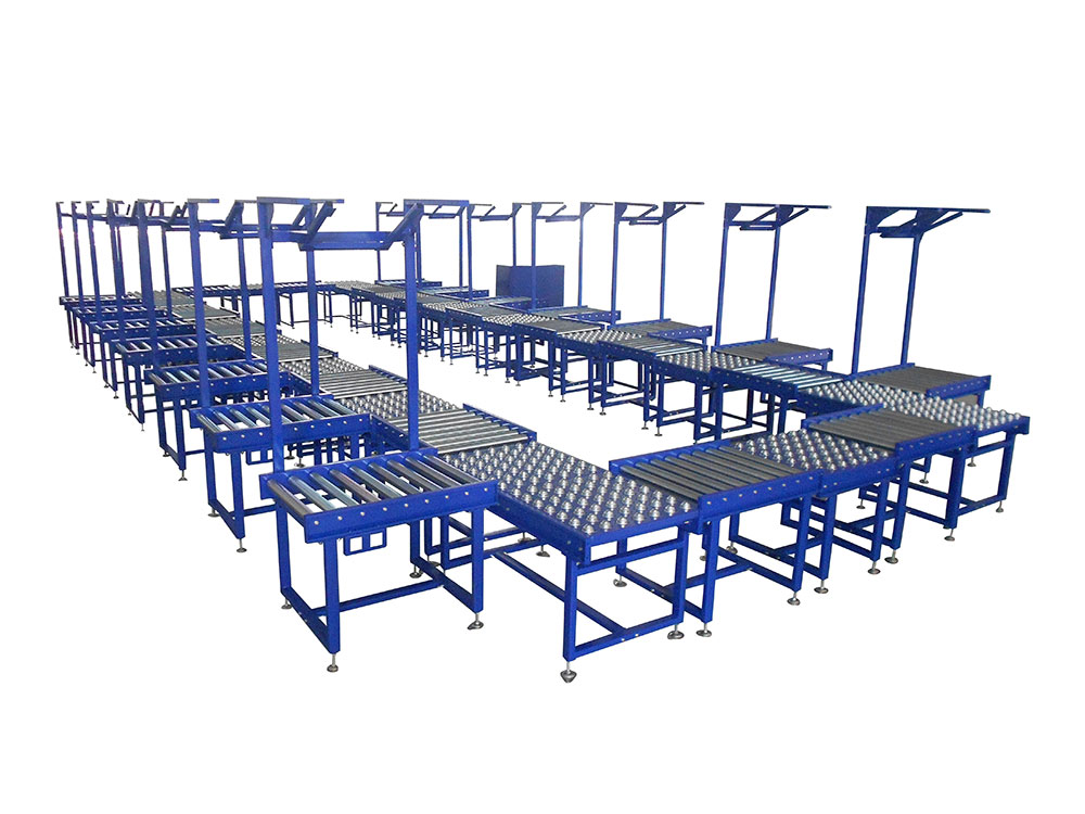 Universal ball assembly platform hand push ball conveying line
