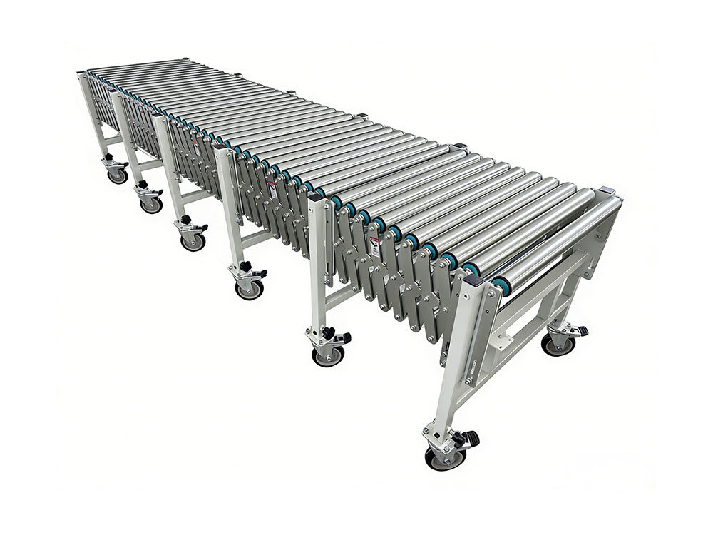 Unpowered Telescopic Roller Conveyor for Heavy Loads – Space-Saving & Durable