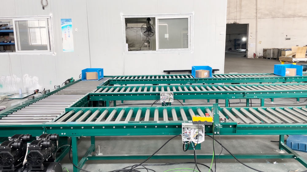 Automatic 90-Degree Lifting and Cross Transfer Conveyor Machine for Production Line